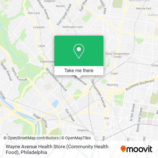 Wayne Avenue Health Store (Community Health Food) map
