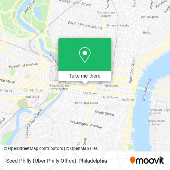 Mapa de Seed Philly (Uber Philly Office)