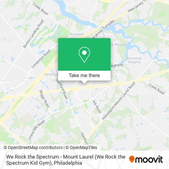 We Rock the Spectrum - Mount Laurel (We Rock the Spectrum Kid Gym) map