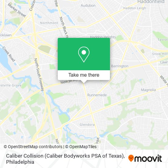 Mapa de Caliber Collision (Caliber Bodyworks PSA of Texas)
