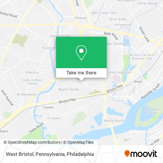 West Bristol, Pennsylvania map