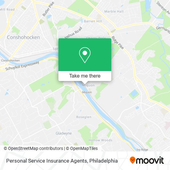 Personal Service Insurance Agents map