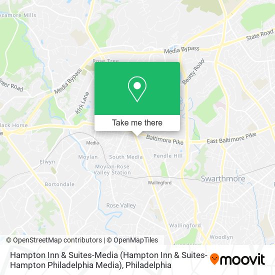 Hampton Inn & Suites-Media map