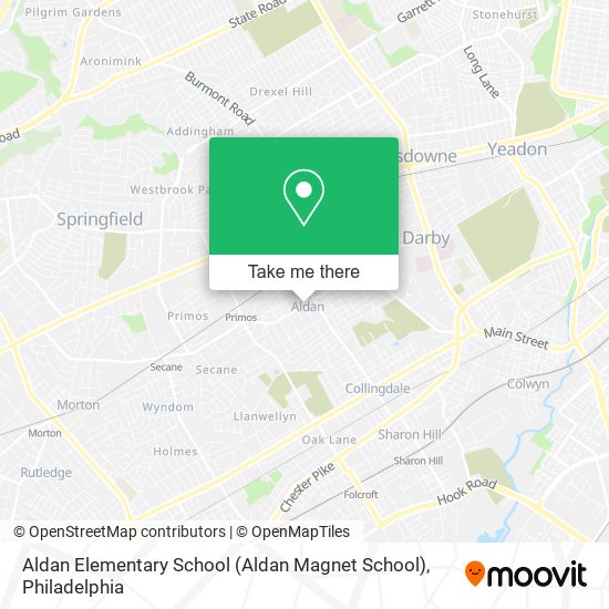 Aldan Elementary School (Aldan Magnet School) map