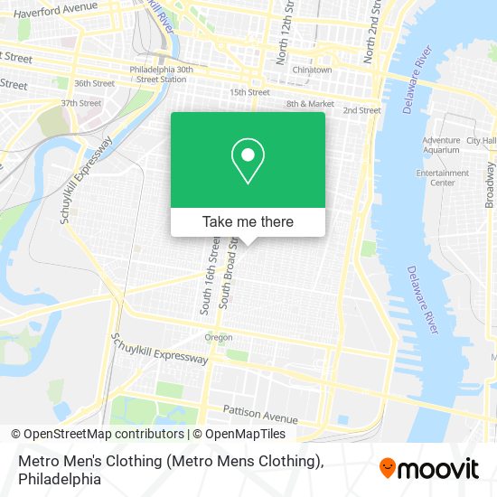 Metro Men's Clothing (Metro Mens Clothing) map