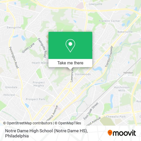 Mapa de Notre Dame High School (Notre Dame HS)