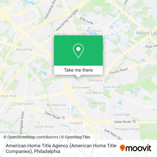 American Home Title Agency map