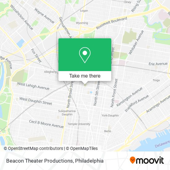 Mapa de Beacon Theater Productions