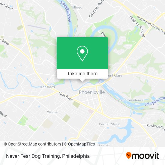 Never Fear Dog Training map