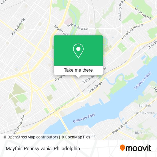 Mayfair, Pennsylvania map