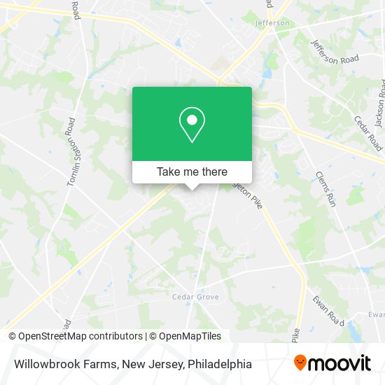 Willowbrook Farms, New Jersey map