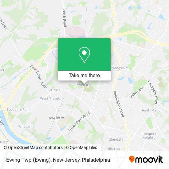 Mapa de Ewing Twp (Ewing), New Jersey