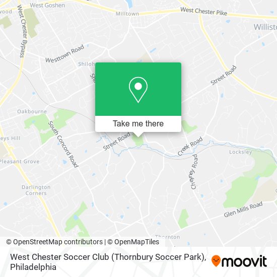 Mapa de West Chester Soccer Club (Thornbury Soccer Park)