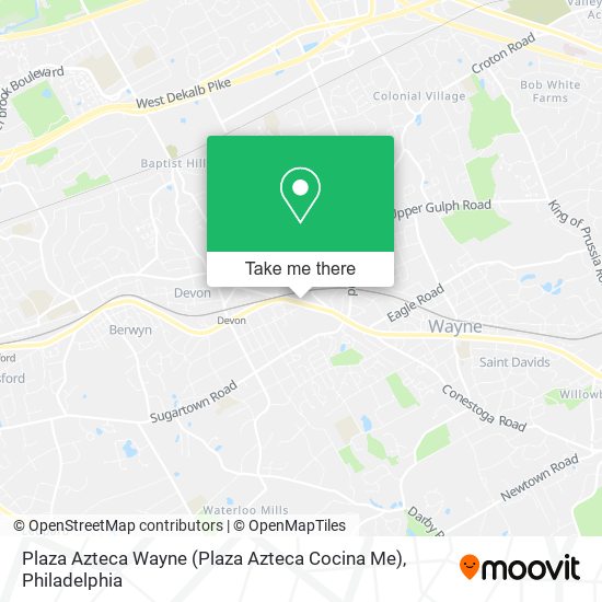 Mapa de Plaza Azteca Wayne (Plaza Azteca Cocina Me)