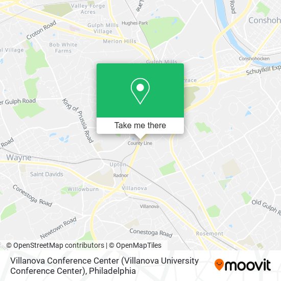 Mapa de Villanova Conference Center