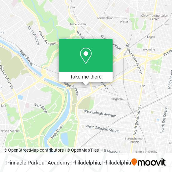 Mapa de Pinnacle Parkour Academy-Philadelphia