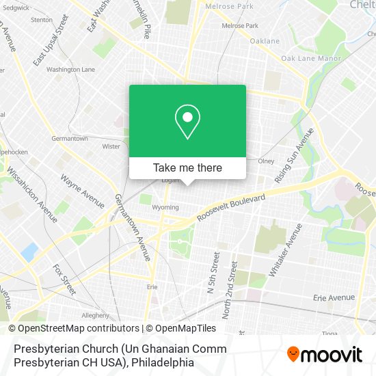 Mapa de Presbyterian Church (Un Ghanaian Comm Presbyterian CH USA)