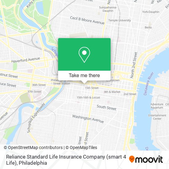 Mapa de Reliance Standard Life Insurance Company (smart 4 Life)