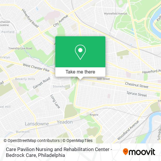 Care Pavilion Nursing and Rehabilitation Center - Bedrock Care map