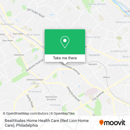 Mapa de Beattitudes Home Health Care (Red Lion Home Care)