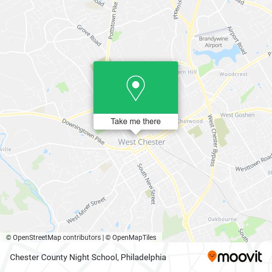 Chester County Night School map