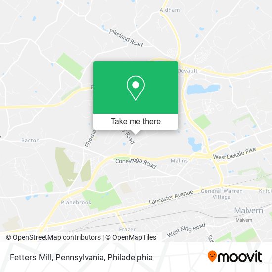 Mapa de Fetters Mill, Pennsylvania