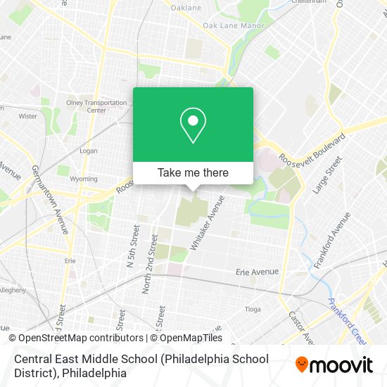 Central East Middle School (Philadelphia School District) map