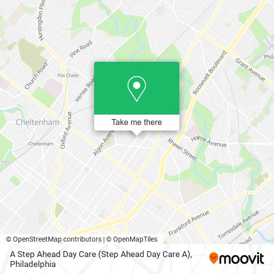 A Step Ahead Day Care map