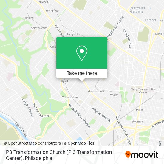 Mapa de P3 Transformation Church (P 3 Transformation Center)