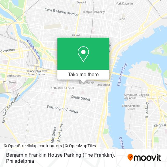 Mapa de Benjamin Franklin House Parking (The Franklin)