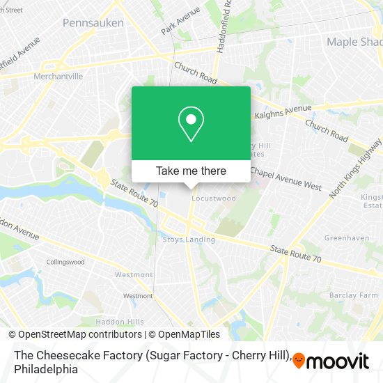 The Cheesecake Factory (Sugar Factory - Cherry Hill) map