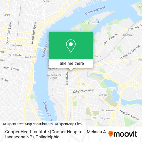 Mapa de Cooper Heart Institute (Cooper Hospital - Melissa A Iannacone NP)