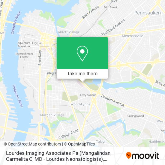 Mapa de Lourdes Imaging Associates Pa (Mangalindan, Carmelita C, MD - Lourdes Neonatologists)