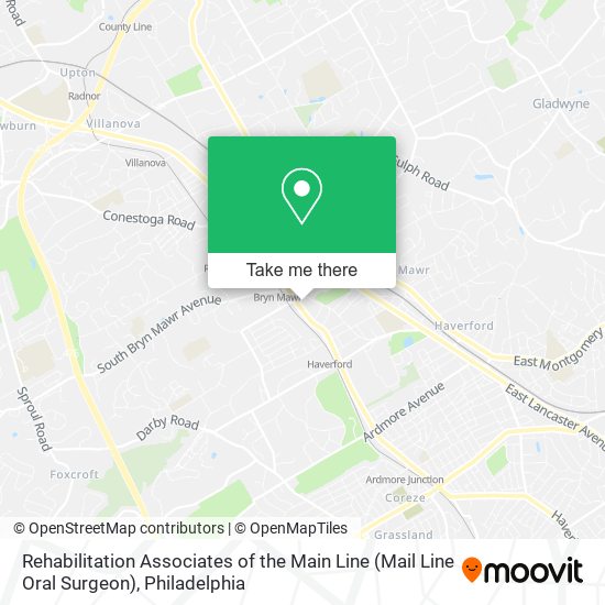 Rehabilitation Associates of the Main Line (Mail Line Oral Surgeon) map