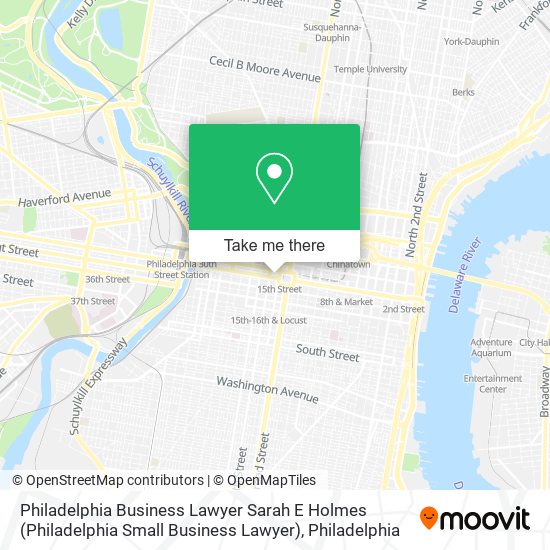 Mapa de Philadelphia Business Lawyer Sarah E Holmes (Philadelphia Small Business Lawyer)