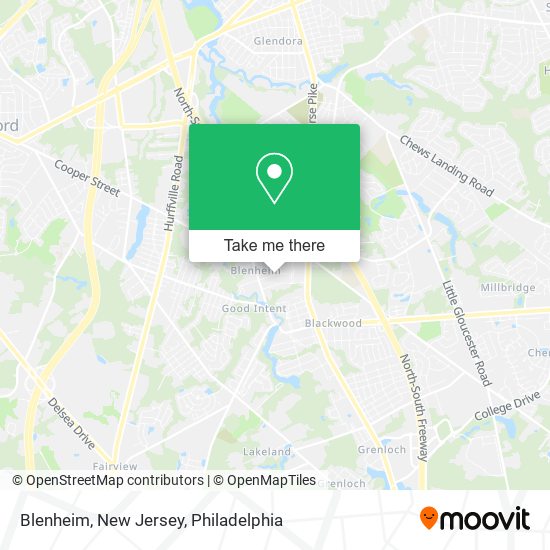 Mapa de Blenheim, New Jersey