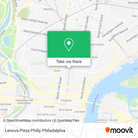 Lenova Pizza Philly map