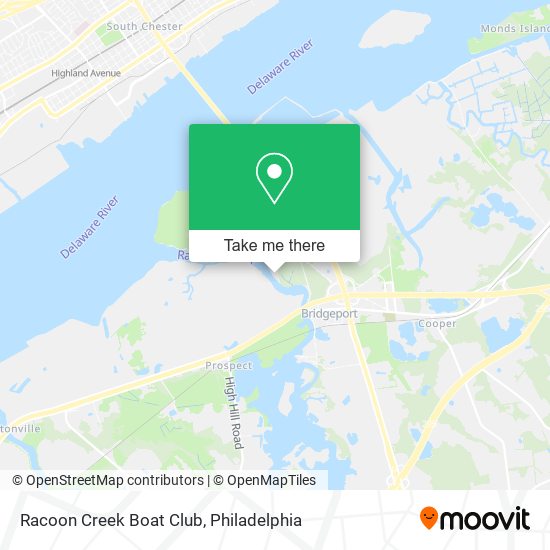 Racoon Creek Boat Club map
