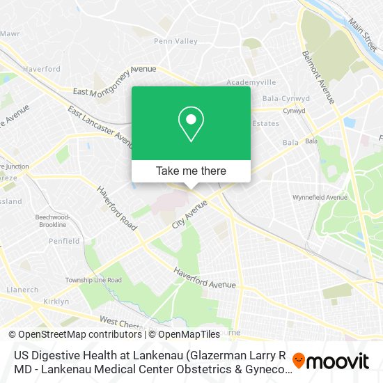 US Digestive Health at Lankenau map