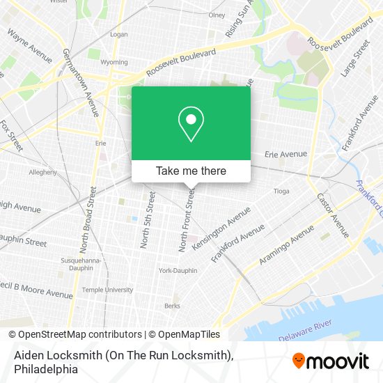 Aiden Locksmith (On The Run Locksmith) map