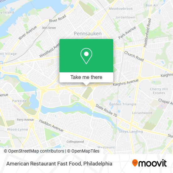 American Restaurant Fast Food map