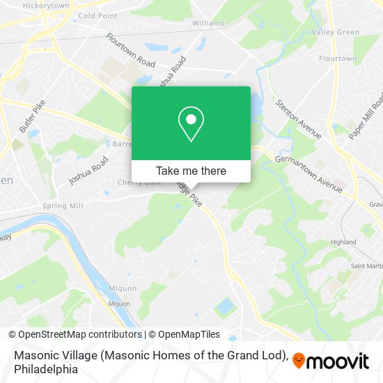 Mapa de Masonic Village (Masonic Homes of the Grand Lod)