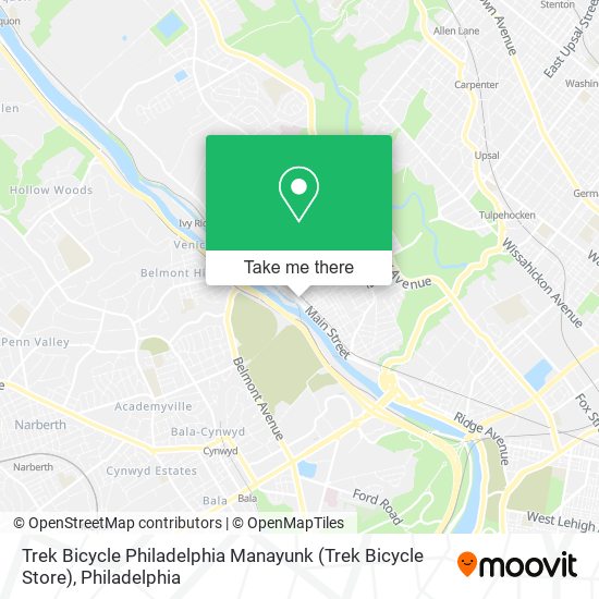 Trek Bicycle Philadelphia Manayunk (Trek Bicycle Store) map