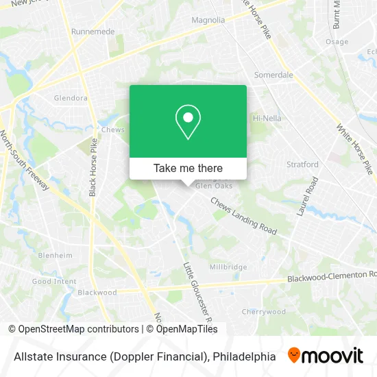 Allstate Insurance (Doppler Financial) map
