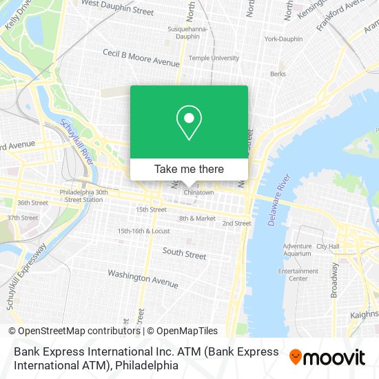 Bank Express International Inc. ATM map