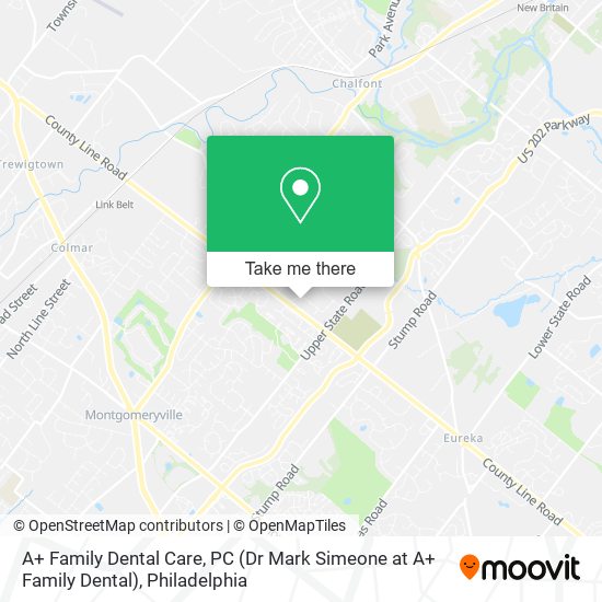 Mapa de A+ Family Dental Care, PC (Dr Mark Simeone at A+ Family Dental)
