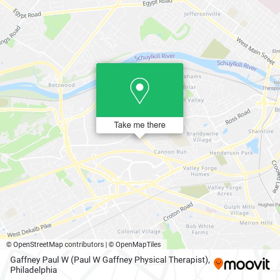 Gaffney Paul W (Paul W Gaffney Physical Therapist) map
