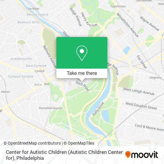 Center for Autistic Children map