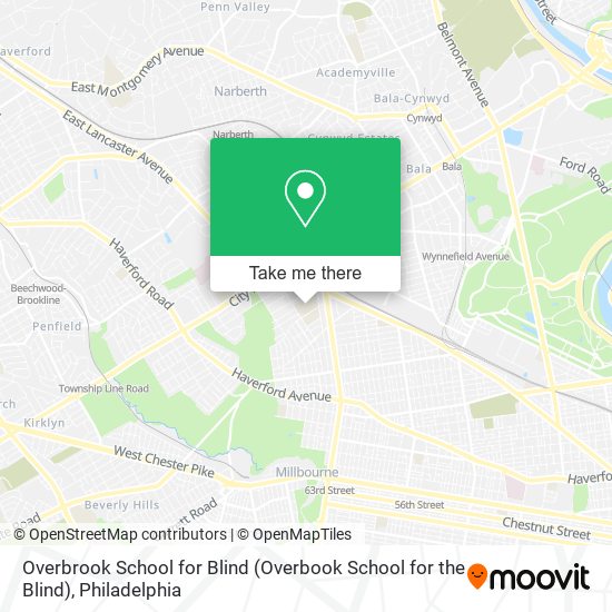 Overbrook School for Blind (Overbook School for the Blind) map