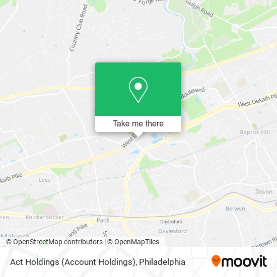 Act Holdings (Account Holdings) map